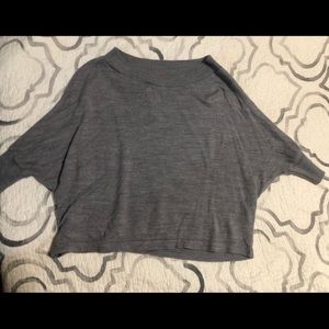 Gray Sweater material over sized shirt